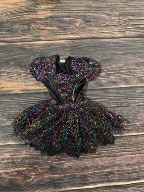 Spirit Black Multicolor Sequin Witch Dress